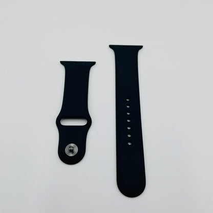 Apple Watch Series7 45mm Cellularモデル グラファイトステンレススチールケース/ミッドナイトスポーツバンド MNAX3J/A バッテリー最大容量84%【C4824-60】
