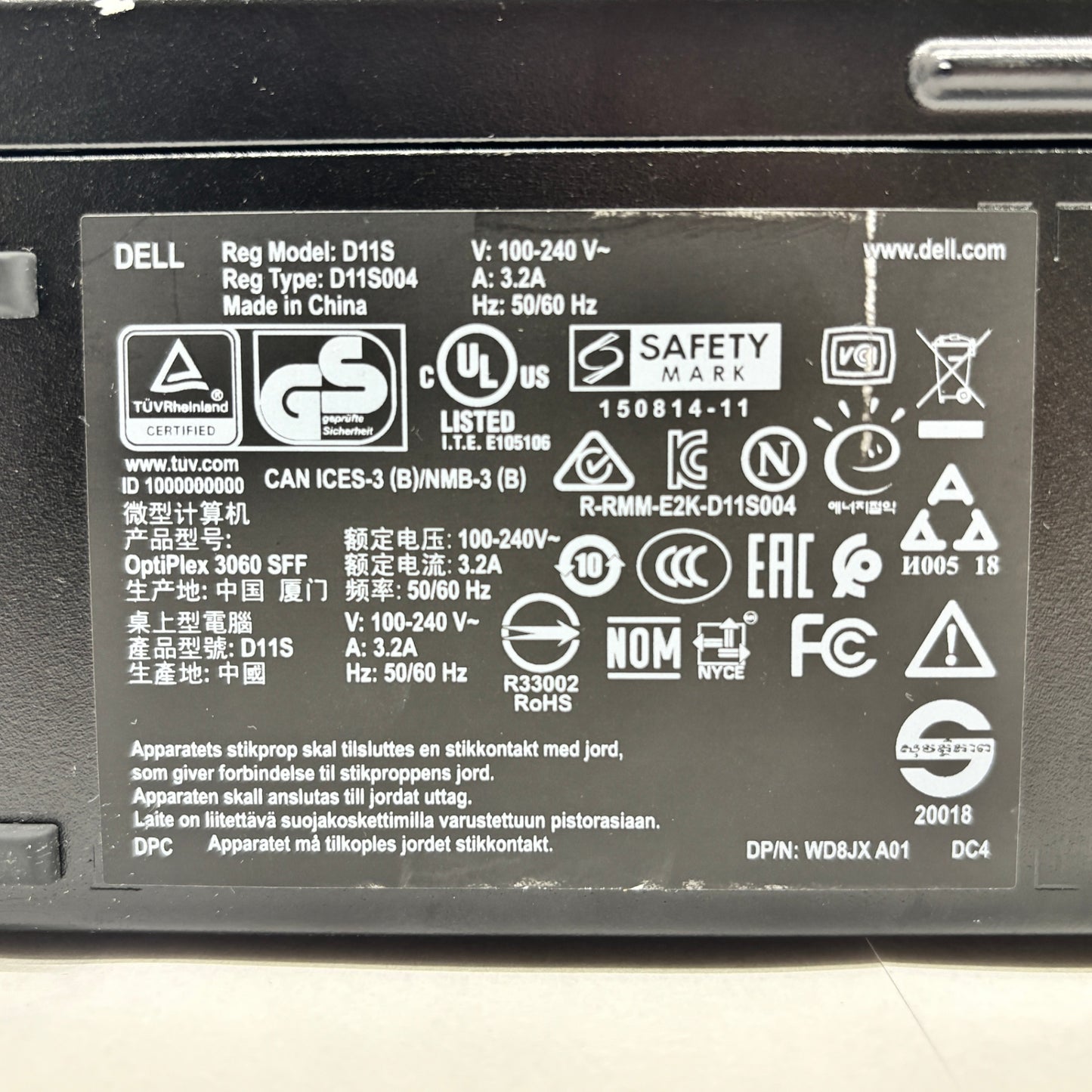 DELL OptiPlex 3060 i5 8500 16GB SSD256GB Windows11Pro【C8359-100】
