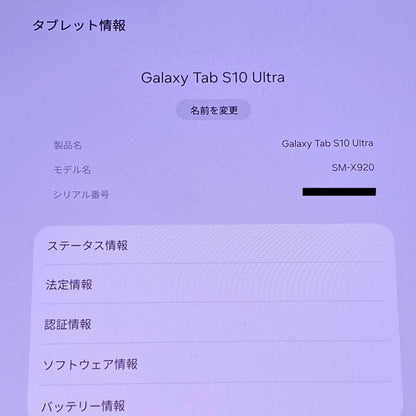 美品 Galaxy Tab S10 Ultra 256GB 14.6インチ SM-X920 シルバー 【C6032-80】
