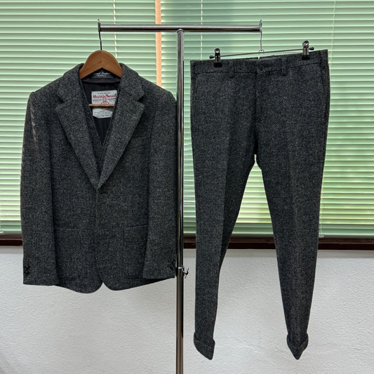 Journal Standard TRISECT ジャーナルスタンダード HARRIS TWEED テーラード ジャケット 3ピース セットアップ【C5744】