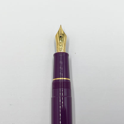 美品 SAILOR セーラー 万年筆 皇后陛下喜寿記念 紫の寿ぎ 14K 585【C6878-C】