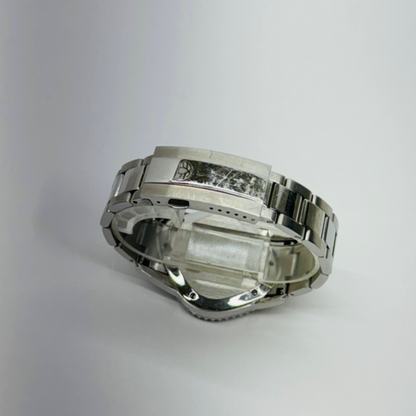 LAARVEE PEA001 SILVER PRECISION STEEL BLACK BEZEL&BLACK DIAL シルバー ブラック サブマリーナ 腕時計【C4591-60】