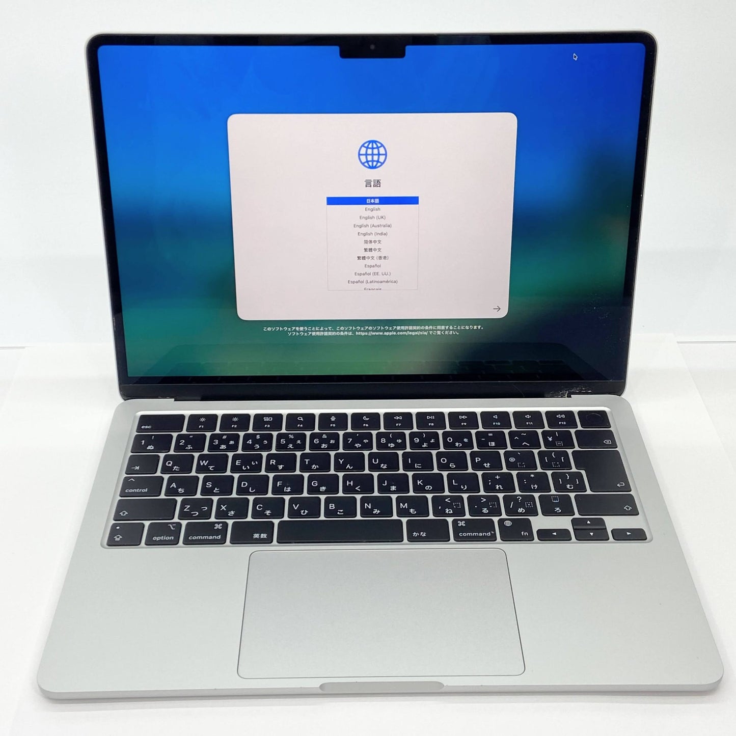 MacBook Air M2 2022 8コアCPU/8コアGPU 8GB 256GB MLXY3J/A シルバー バッテリー最大容量87%【C5671-80】