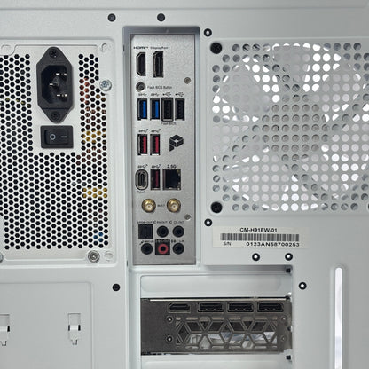 オールホワイト 自作デスクトップゲーミングPC i7 14700K 16GB  SSD 2TB HDD 8TB RTX 4070  Windows 11 Home【C8101-160】