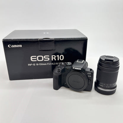 美品 Canon EOS R10 RF-S18-150 F3.5-6.3 IS STM レンズキット 付属品完備【C6228-80】