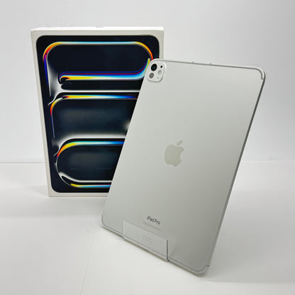 美品 SIMフリー iPad Pro 11インチ M4 Wi-Fi+Cellular 256GB MVW23J/A シルバー バッテリー最大容量100%  付属品完備 純正カバー付属【C7746-80】