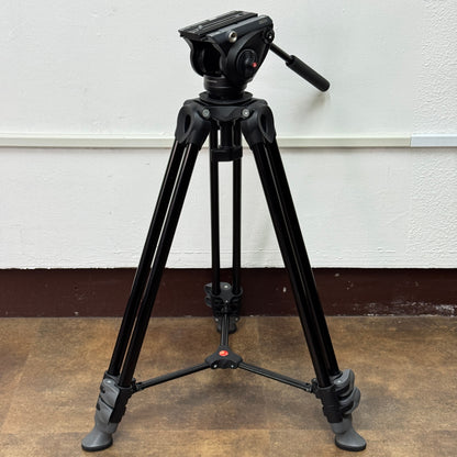 Manfrotto 伸縮式ツインアルミ三脚 MVT502AM／プロフルードビデオ雲台60mm ハーフボール MVH500A【C6114】