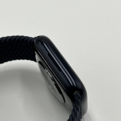 Apple Watch Series9 GPS 45mm ミッドナイトアルミニウムケース ブレイデッドソロループ 45mm サイズ7 MR9Q3J/A バッテリー最大容量100% 【C5387-C】