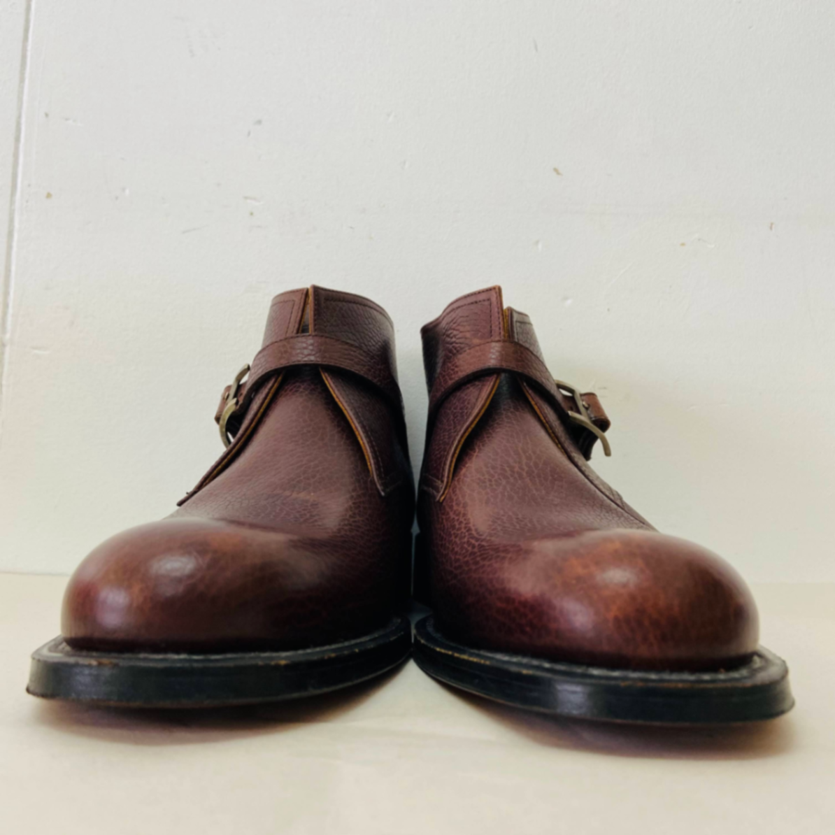 保管品 HERMES エルメス ストラップ ショートブーツ メンズ 39 1/2  i19207