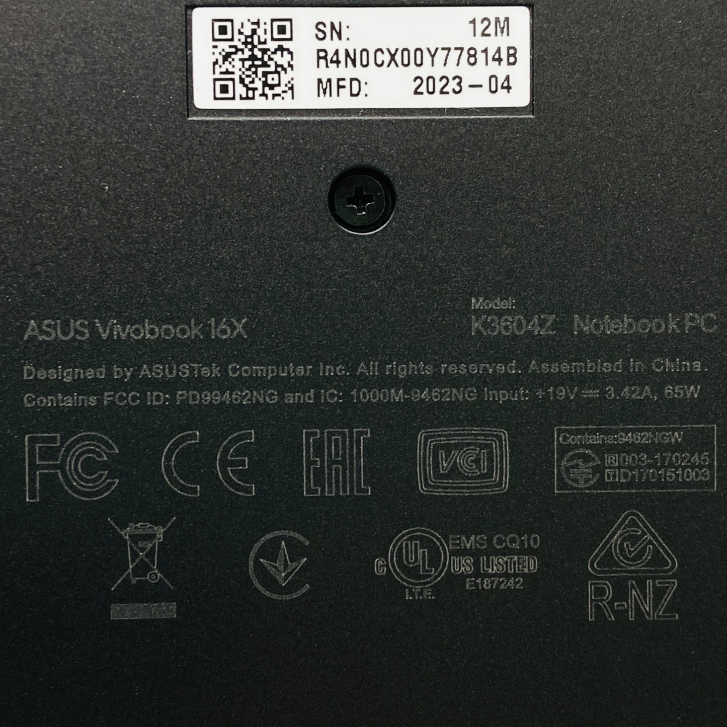 美品 ASUS vivobook 16X K3604Z i3 1215U 8GB 256GB 【C4163-100】