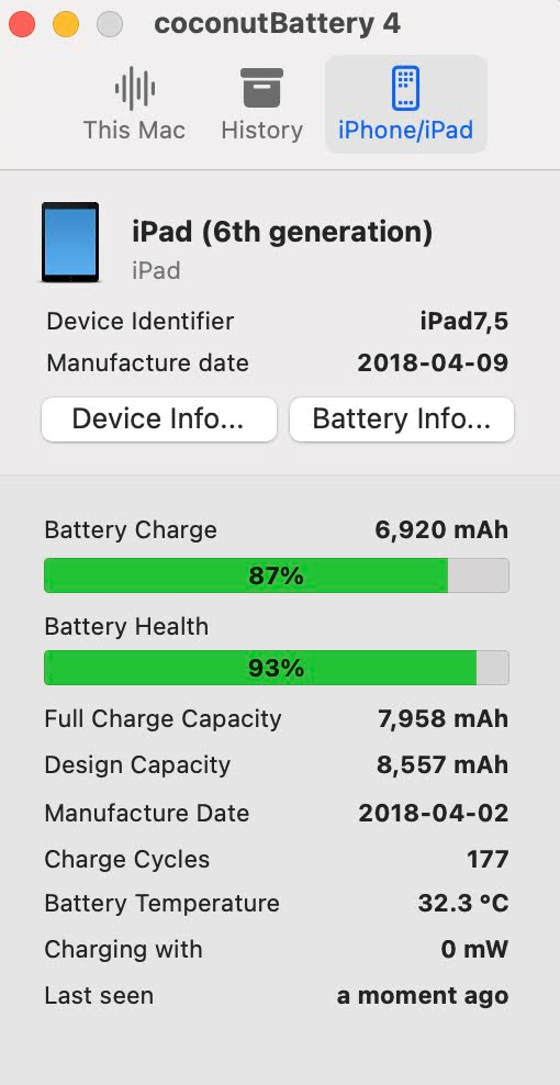 Apple iPad 第6世代 Wi-Fiモデル 128GB MR7K2J/A バッテリー最大容量93% 【C7660-60】