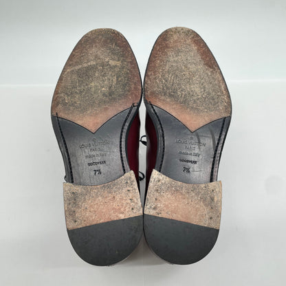 美品 LOUIS VUITTON ルイ ヴィトン ヴァンドームライン  ダービーシューズ メダリオン サイズ：7.5※約25.5～26【C6528-120】