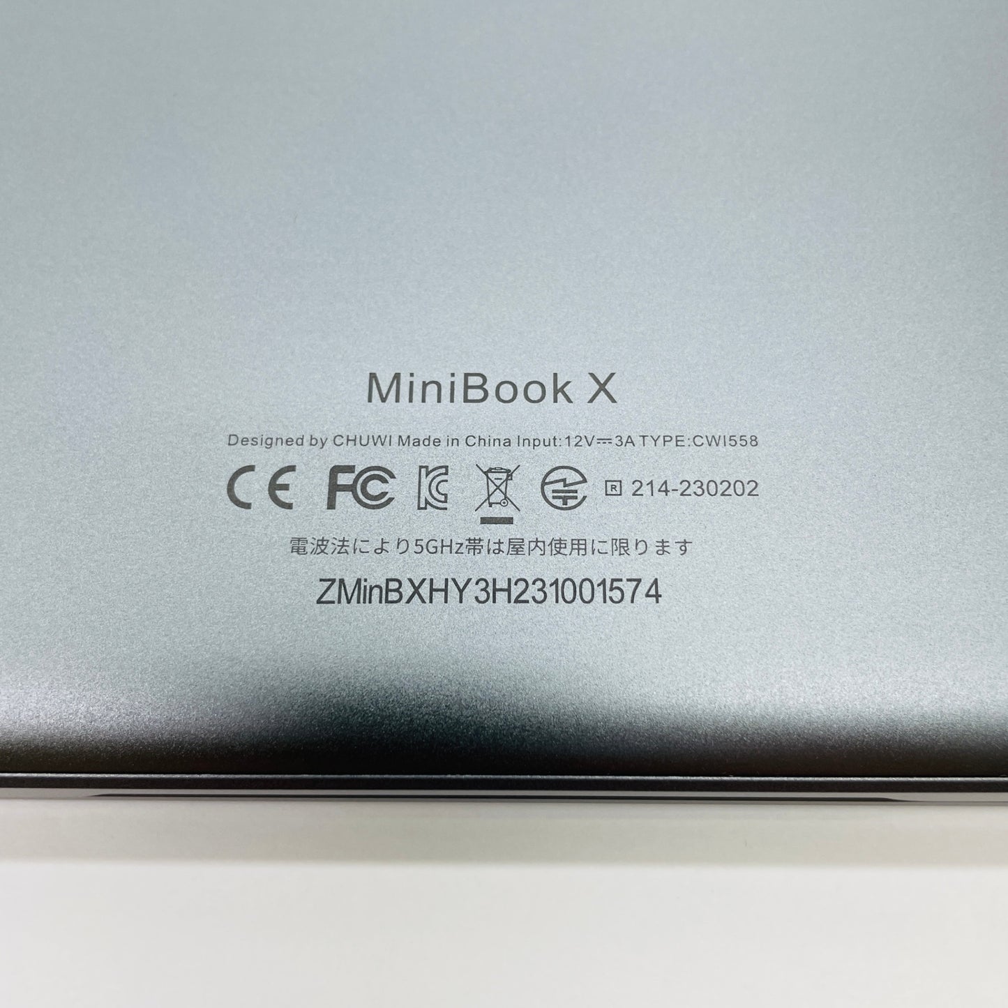 美品 CHUWI MiniBook X N100 Mem/12GB SSD/512GB Windows11 Home バッテリー最大容量100% 【C4391-60】