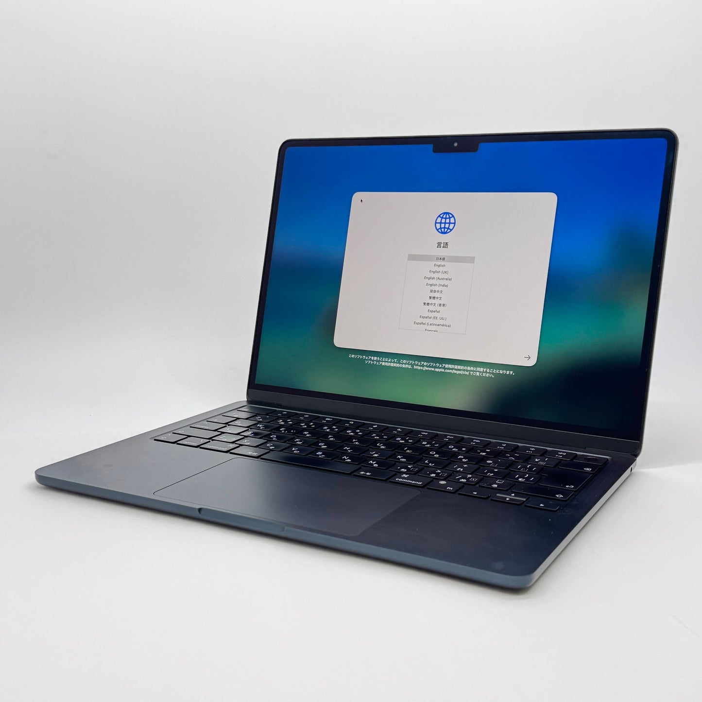 Apple MacBook Air 13インチ (Early 2024) Apple M3 8コア 8GB SSD 256GB ミッドナイト MRXV3J/A バッテリー最大容量93%【C7599-80】