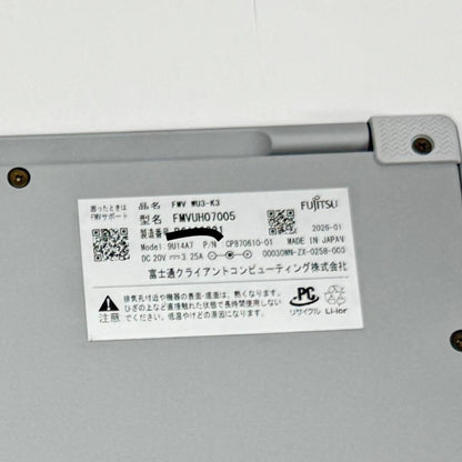美品 FMV Note U WU3-K3 i5 1335U 16GB 256GB SSD Windows11 Home FMVUH07005 バッテリー最大容量100% 指紋認証 顔認証【C7079-100】