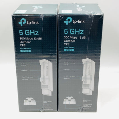 新品未開封 TP-Link CPE510 5GHz 300Mbps 13dBi OUTDOOR PHAROS 拠点間無線通信 2個セット 【C4309-100】