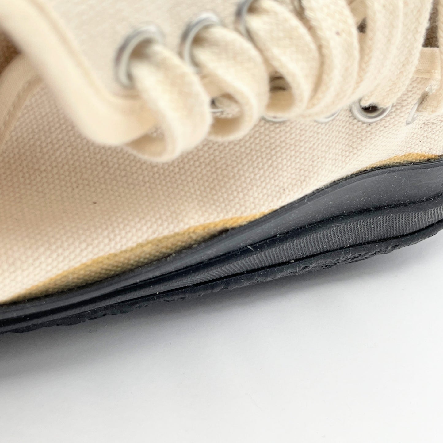 ジルサンダー JIL SANDER スニーカー ローカット レースアップ キャンバス シューズ メンズ 40 アイボリー【C7005-80】