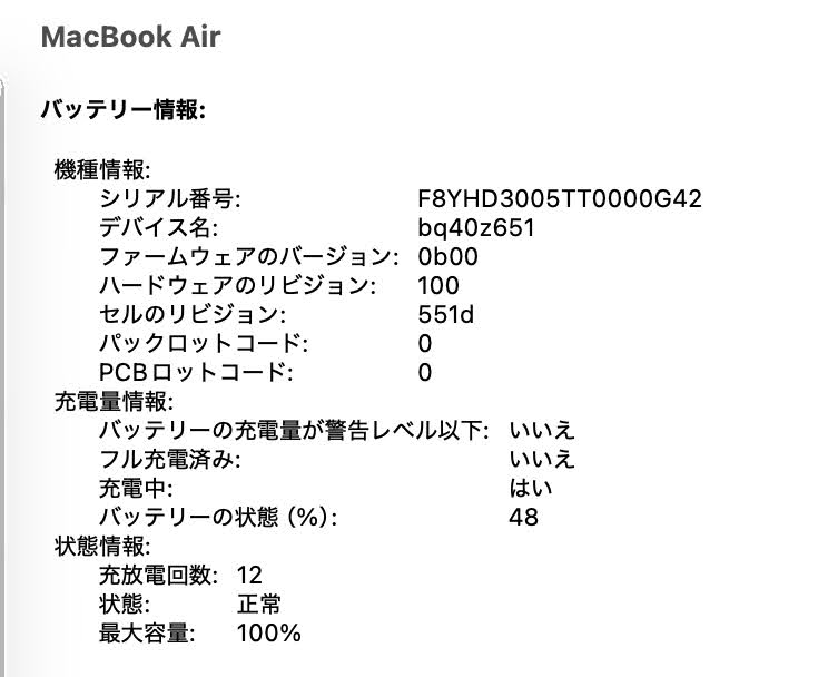 美品 MacBook Air M4 13インチ 16GB  256GB スターライト MW0Y3J/A スターライト バッテリー最大容量100% 【C8797-80】