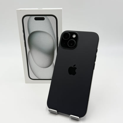 新品同様 美品 Apple iPhone15 128GB ブラック A3089 MTMH3J/A SIMフリー バッテリー最大容量99%【C5254-C】