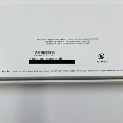 美品 Apple Watch Series 10 (GPSモデル) - 46mmジェットブラックアルミニウムケース MWX13J/A A2999 スレートミラネーゼルー バッテリー最大容量100%【C4652-60】