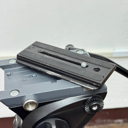 Manfrotto 伸縮式ツインアルミ三脚 MVT502AM／プロフルードビデオ雲台60mm ハーフボール MVH500A【C6114】