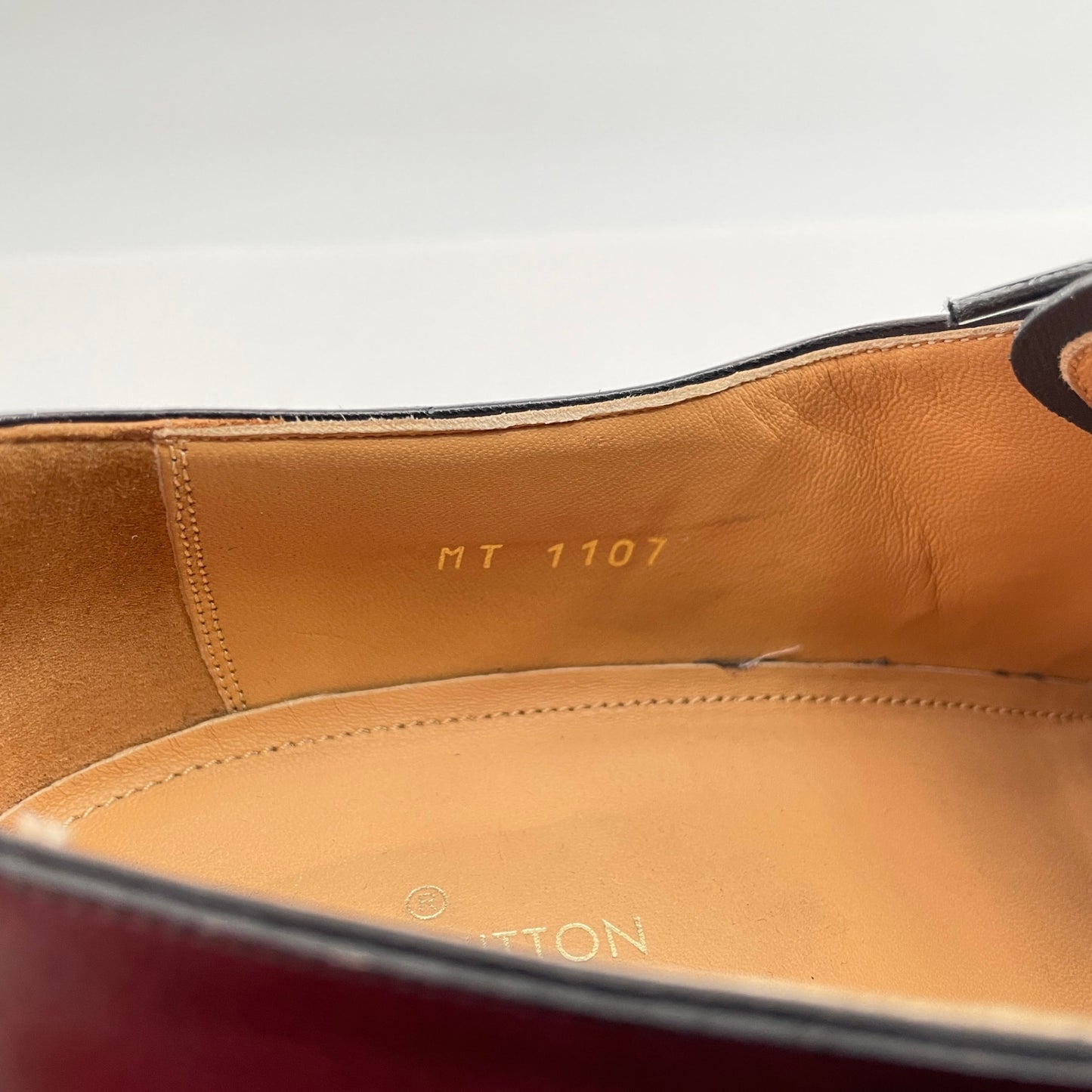 美品 LOUIS VUITTON ルイ ヴィトン ヴァンドームライン  ダービーシューズ メダリオン サイズ：7.5※約25.5～26【C6528-120】