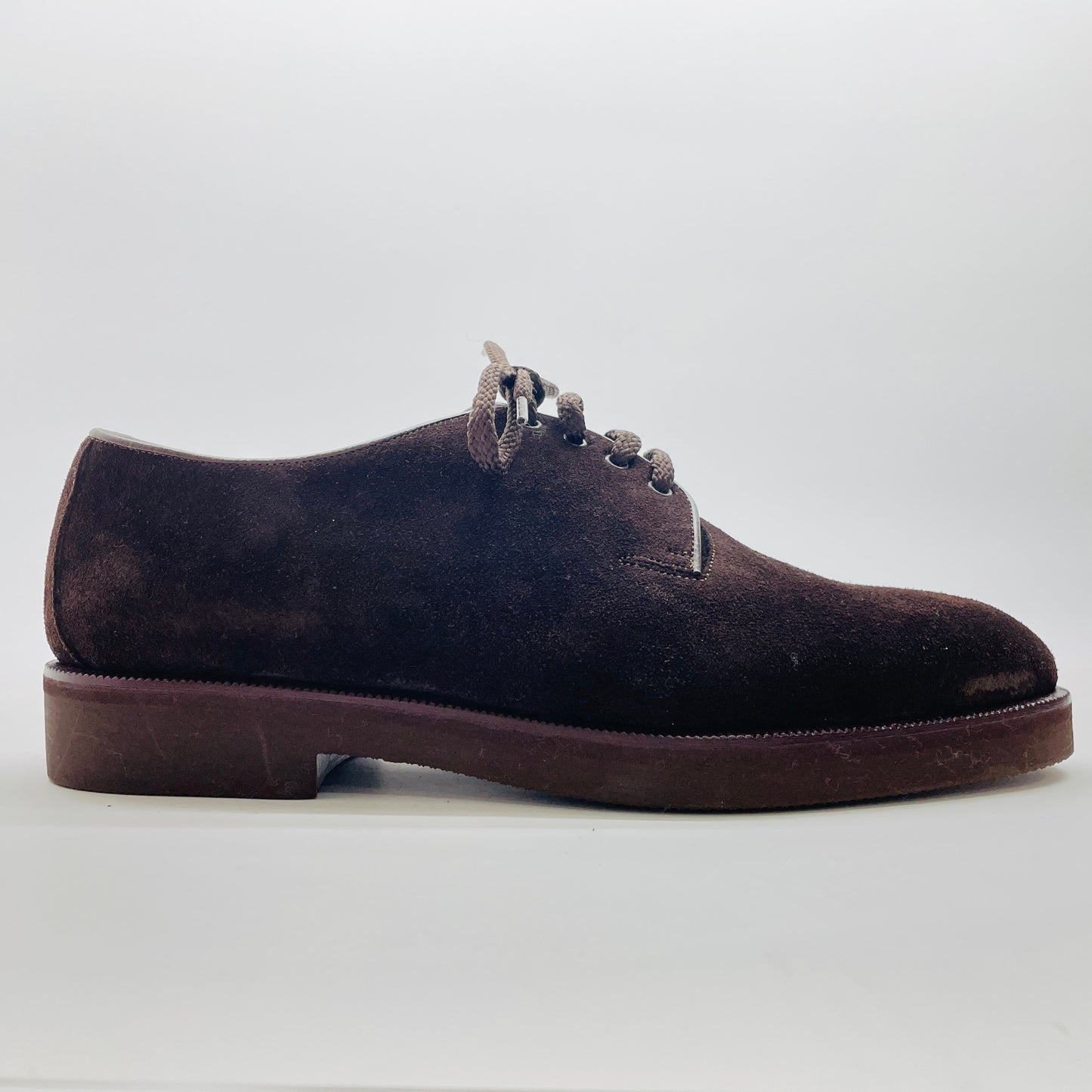 未使用 保管品 GIORGIO ARMANI アルマーニ スエード シューズ プレーントゥ メンズ【C3483-80】