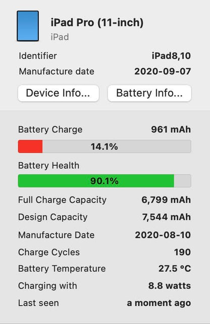 Apple MXE42J/A iPad Pro 11インチ 2世代 256GB Wi-Fi+Cellularモデル SIMフリー 【C4282-60】