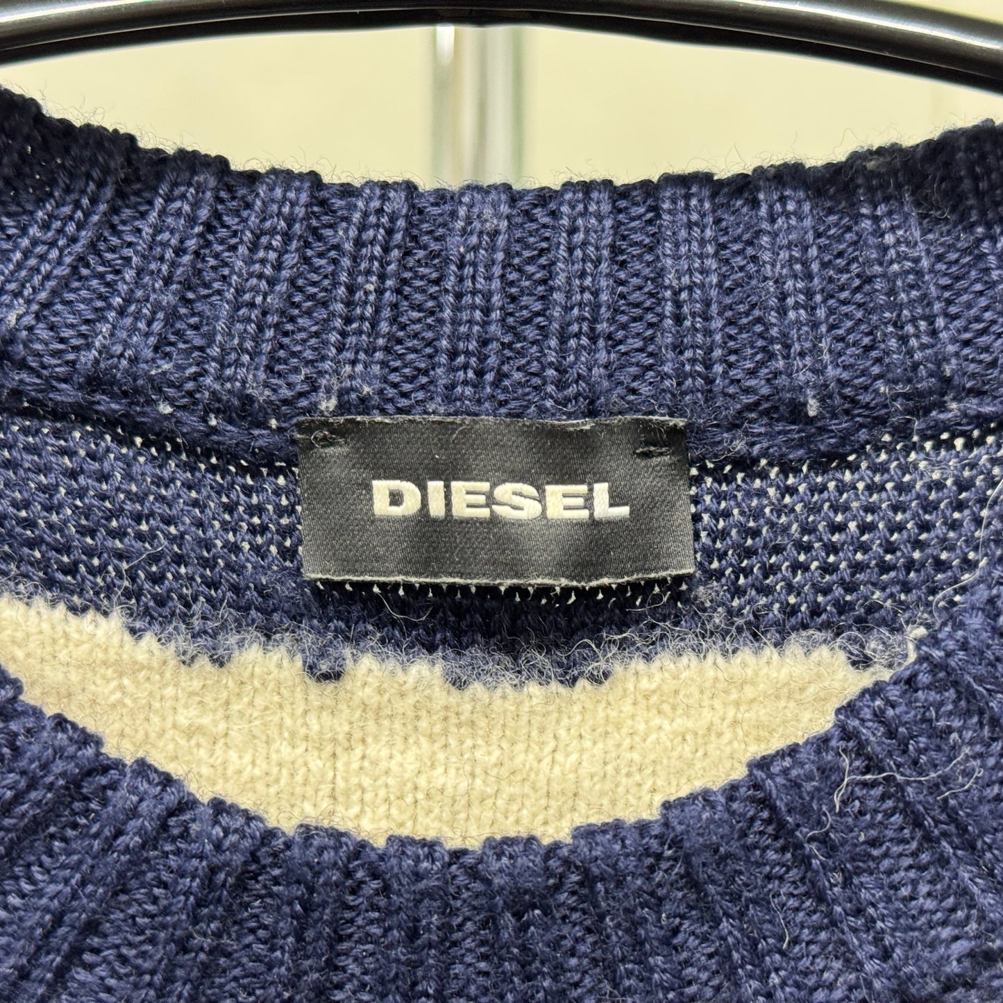 Diesel ディーゼル ニット ボーダー柄 サイズ:XS【C6339】