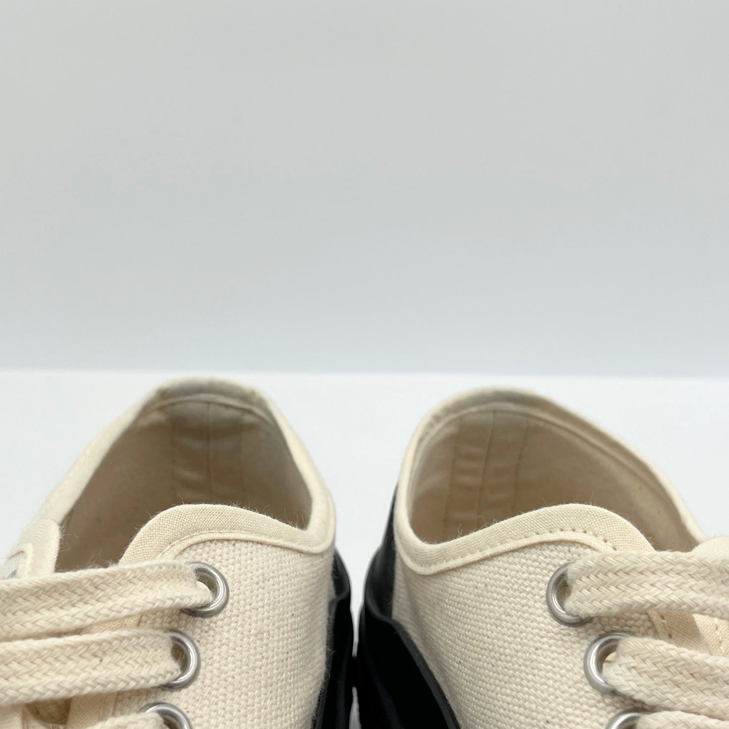 ジルサンダー JIL SANDER スニーカー ローカット レースアップ キャンバス シューズ メンズ 40 アイボリー【C7005-80】
