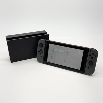 Nintendo Switch HAC-001(-01)  本体 ジョイコン Joy-Con グレー 充電器・ドッグ付属【C7995-60】