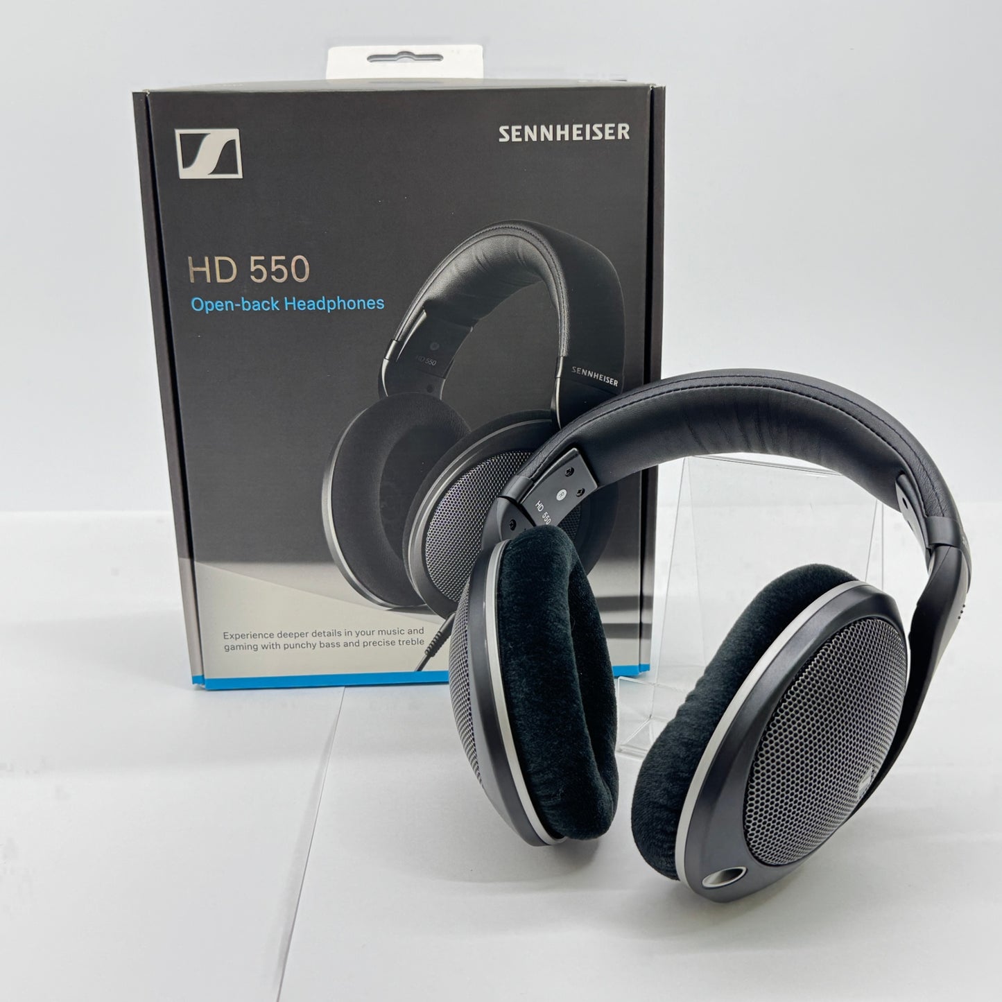 美品 Sennheiser HD 550 ヘッドホン 付属品完備+ゼンハイザー 4.4mm バランスケーブル付属【C7907-80】