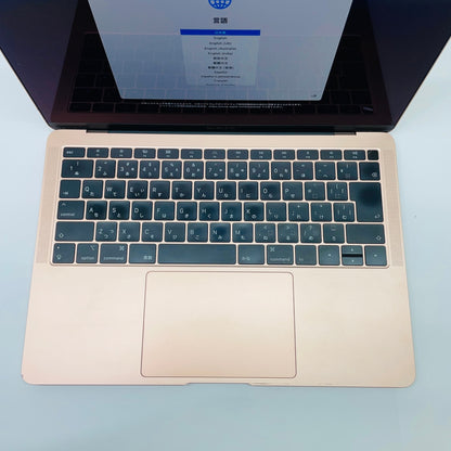 Apple MacBook Air (Retina, 13インチ, 2019) 1.6GHz Core i5  8GB SSD 128GB ゴールド MVFM2J/A 【C4223-80】