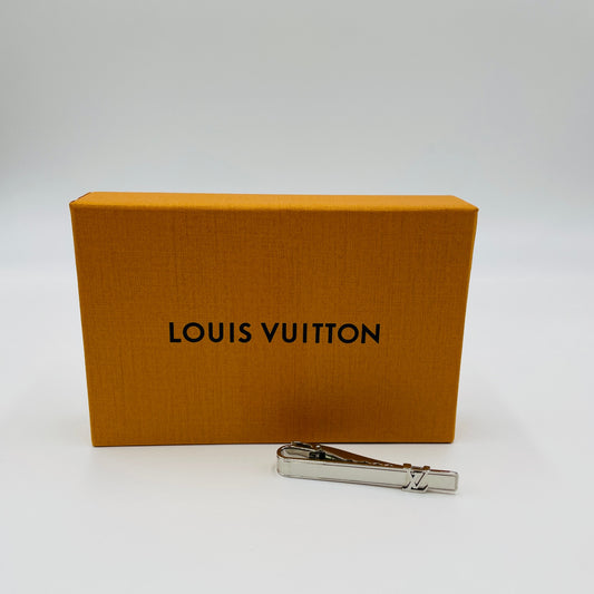 LOUIS VUITTON ルイヴィトン M61981 パンスクラヴァット LV イニシャル ネクタイピン メタル シルバーカラー【C4768-C】