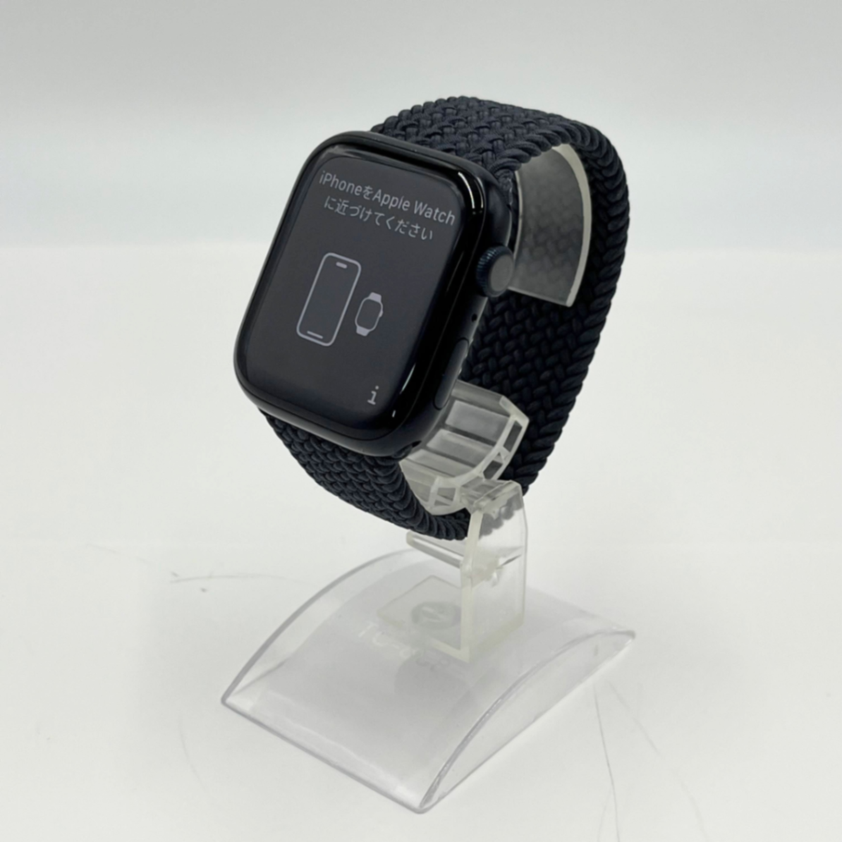 Apple Watch Series9 GPS 45mm ミッドナイトアルミニウムケース ブレイデッドソロループ 45mm サイズ7 MR9Q3J/A バッテリー最大容量100% 【C5387-C】