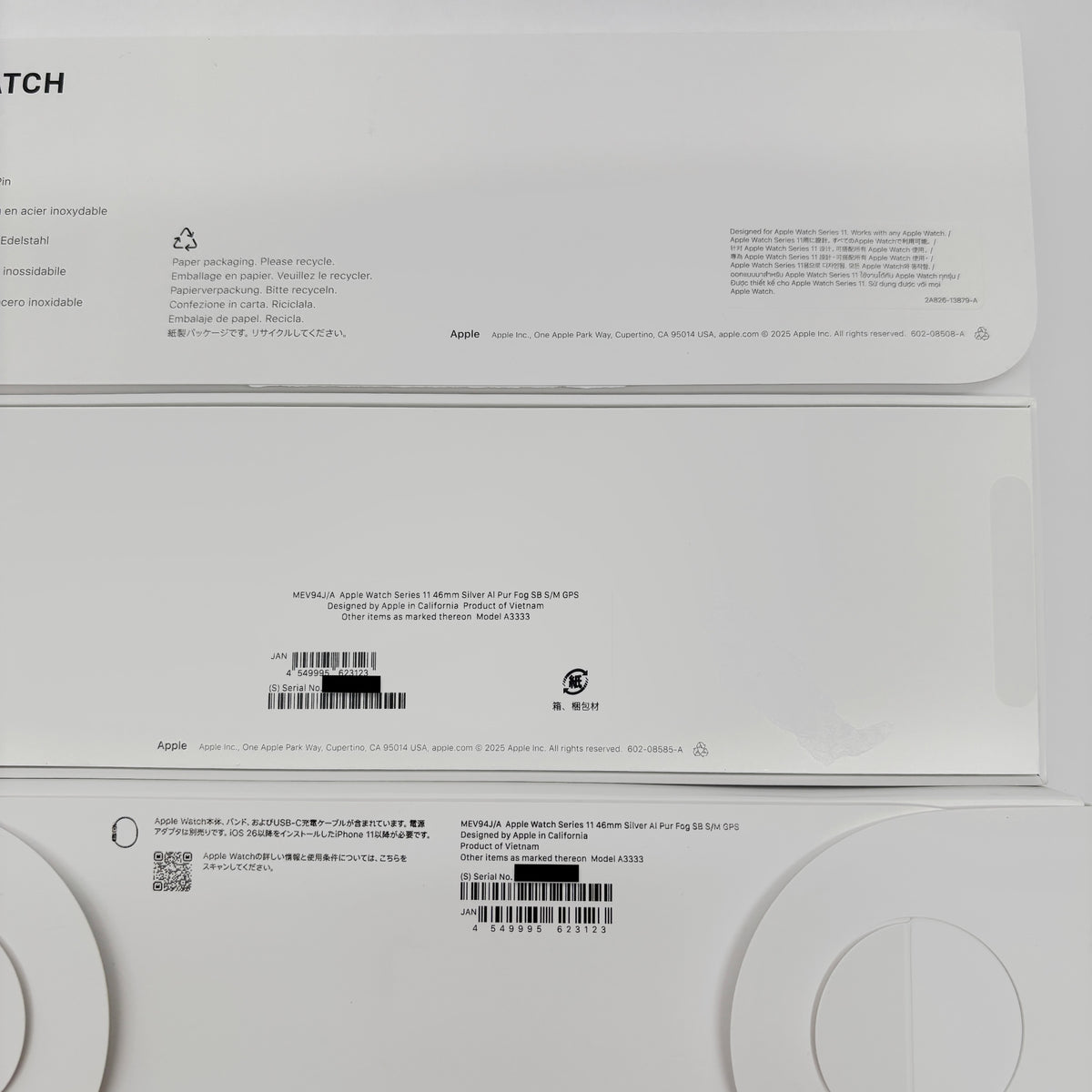 新品同様 美品 Apple Watch Series 11 GPS アルミニウム 46mm MEV94J/A バッテリー最大容量100%【C9102-C】