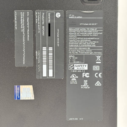 新品SSD HP ProDesk 400 G6 SFF i3-9100 4GB SSD256GB Windows11 Pro【C8341-100】