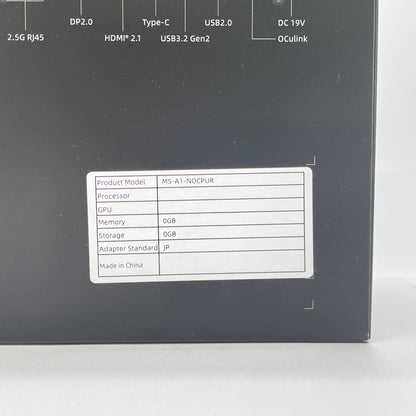 美品 MINIS FORUM MS-A1-NOCPUR ベアボーンキット ミニワークステーション【C7962-80】