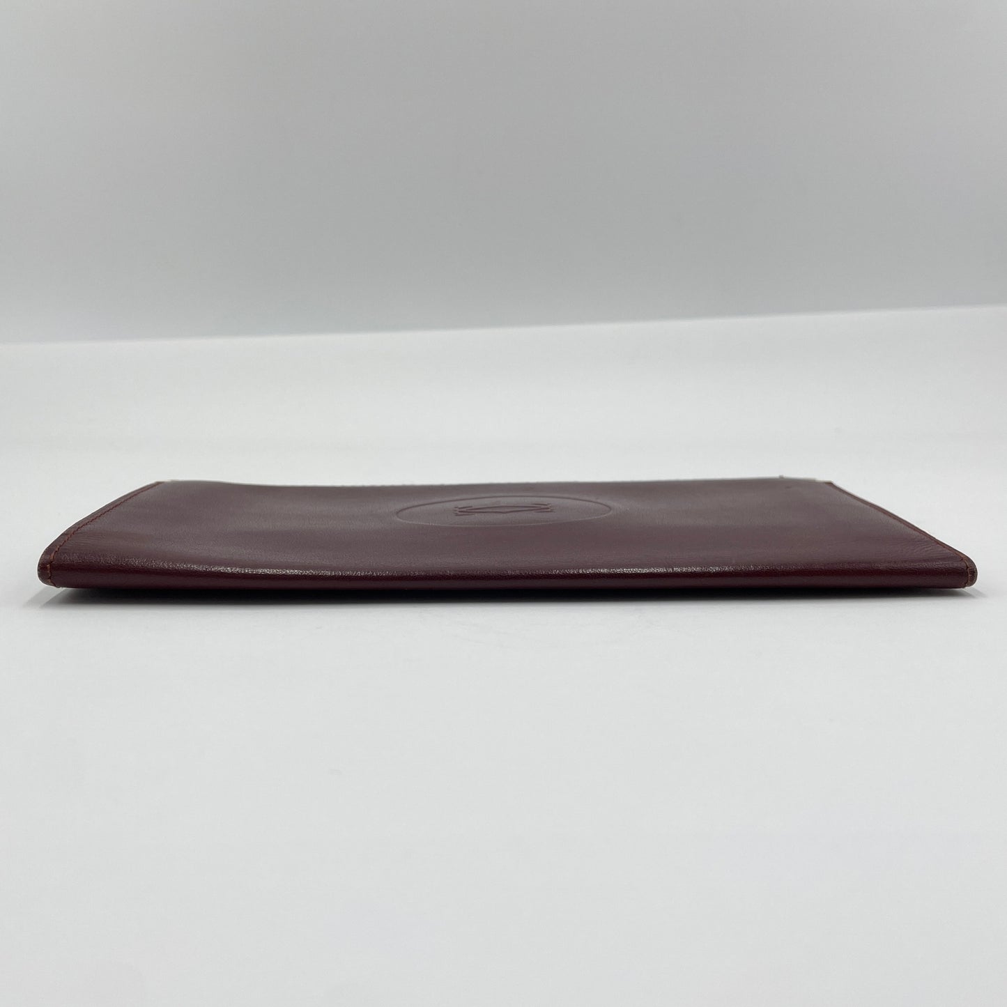 カルティエ ヴィンテージ マストライン 二つ折り 札入れ 長財布 サイフ C2ロゴ カード入れ レザー ボルドー Cartier 【C3705-N】