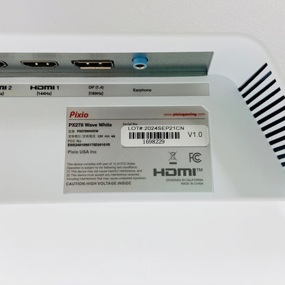 美品 Pixio PX278 WAVEW WHITE ピクシオ 27インチ 液晶 モニター 【C3903-140】