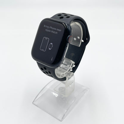 AppleWatch Nike Series7 45mm GPS＋Cellular ミッドナイトアルミニウム MKL53J/A バッテリー最大容量100%【C8055-C】