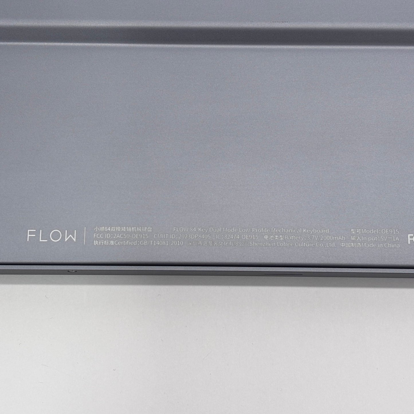 美品 Lofree Flow  84キー ロープロファイル メカニカルキーボード OE915【C8382-80】