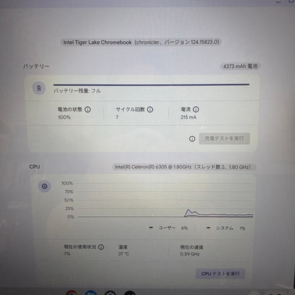 FMV Chromebook WM1/F3 Celeron  6305 4GB eMMC 64GB サイクルカウント7回【C5431-80】