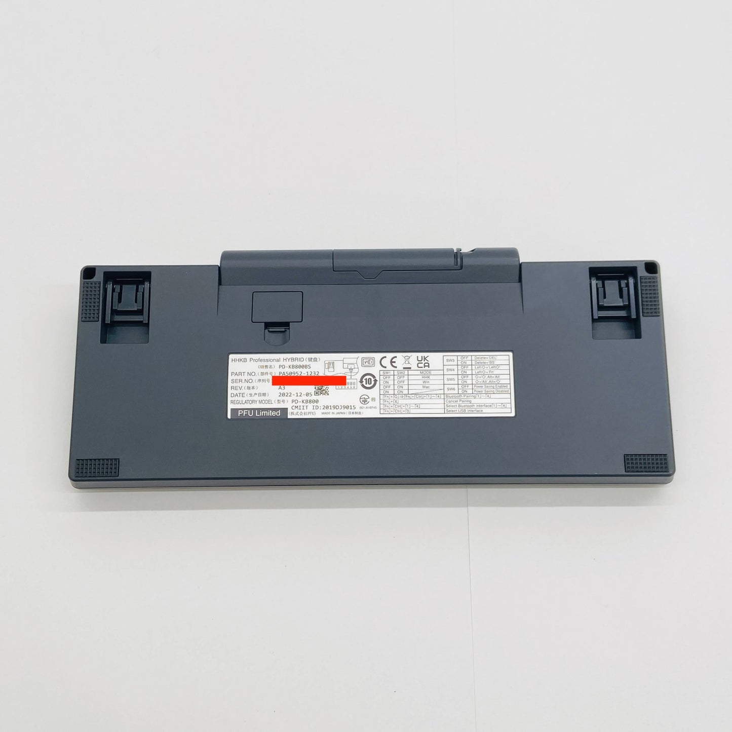 美品 HHKB Type-S PD-KB800BS 英語配列  墨(黒) キーボード【C7326-80】
