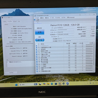 NEC VersaPro PC-VKT16XZG3 Core i5-8250U 16GB SSD128GB OS:Win11 Home 最大容量90% 充電コード付き【C5606-80】