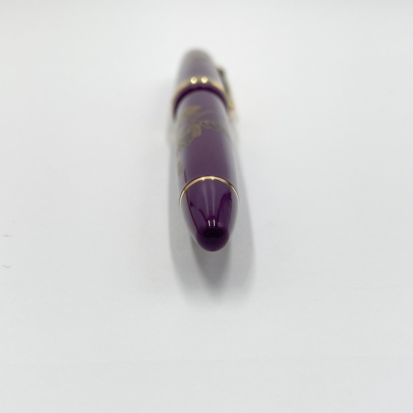 美品 SAILOR セーラー 万年筆 皇后陛下喜寿記念 紫の寿ぎ 14K 585【C6878-C】