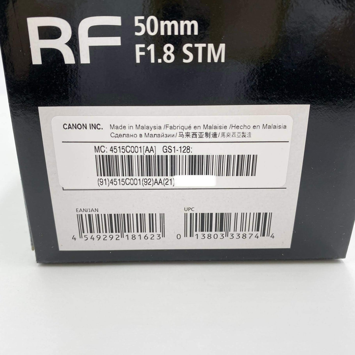 美品 Canon RF 50mm F1.8 STM 【C4132-60】