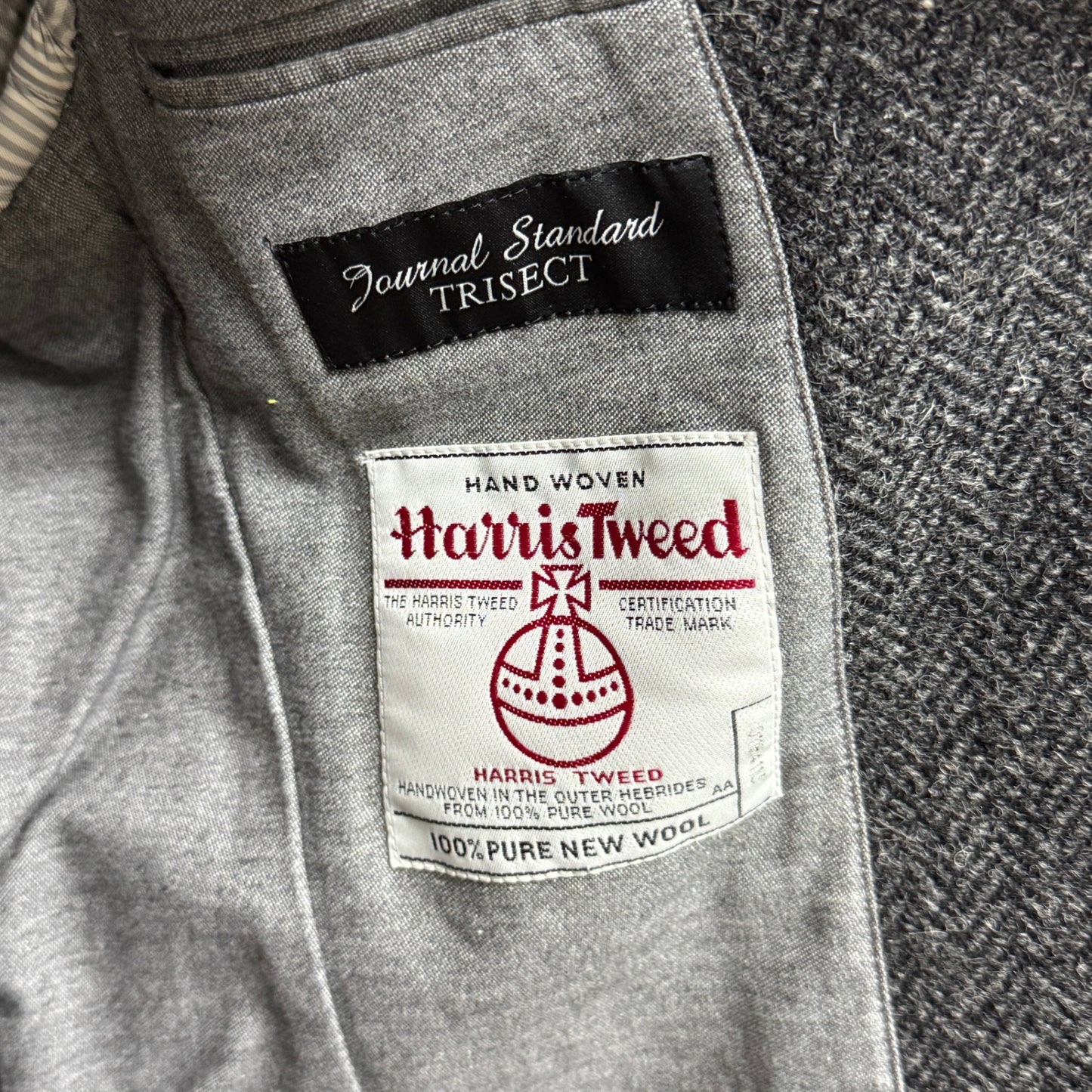 Journal Standard TRISECT ジャーナルスタンダード HARRIS TWEED テーラード ジャケット 3ピース セットアップ【C5744】