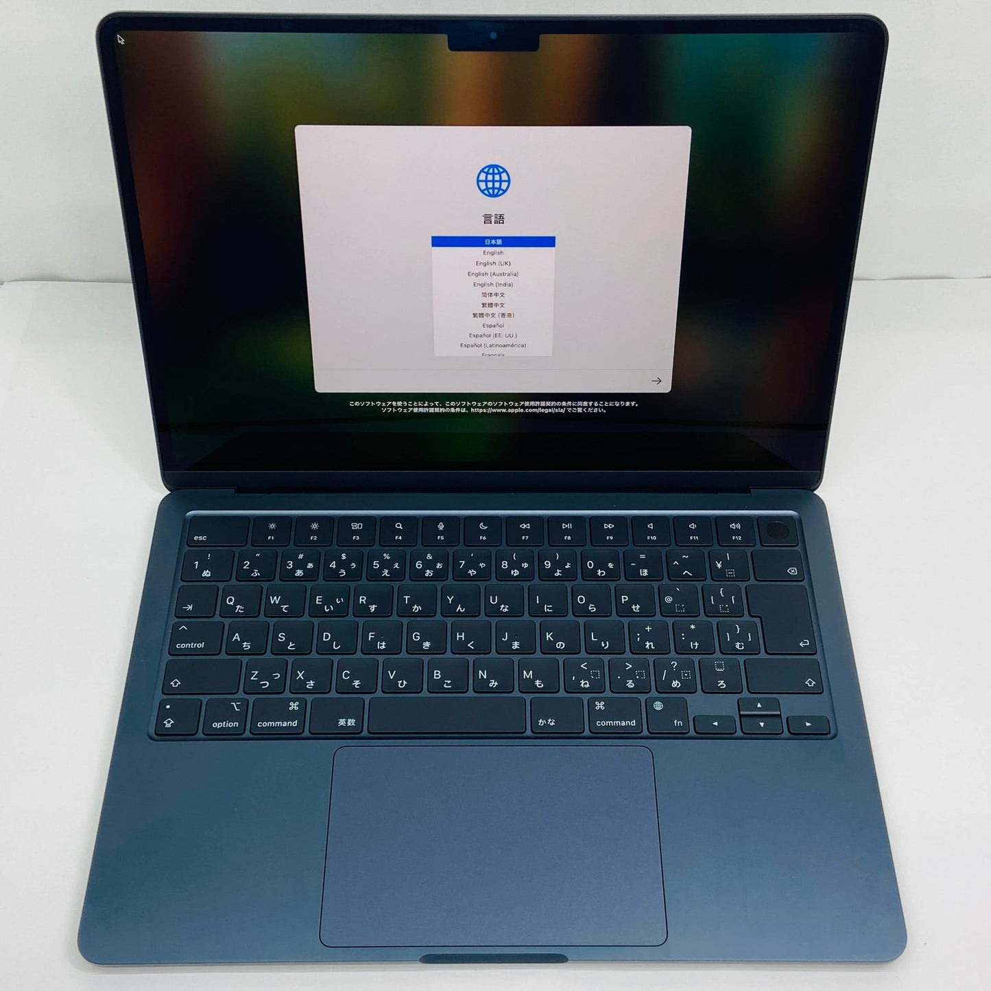 バッテリー最大容量100% Apple MacBook Air M2 2022 MLY33J/A 8GB SSD 256GB 付属品完備 C3869	80サイズ発送