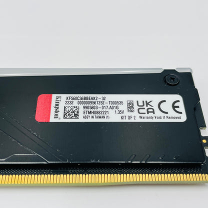 キングストンテクノロジー Kingston FURY デスクトップPC用メモリ DDR5 AM5 AMD EXPO認定 6000MT/秒 16GB×2枚 Kingston FURY Beast ビースト RGB AM5 CL36 KF560C36BBEAK2-32 【C4687-N】